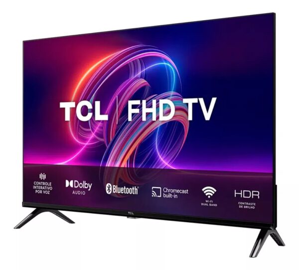 Smart Tv 40″ S5400a Led Fhd Android Preta Tcl 110V/220V - Imagem 2